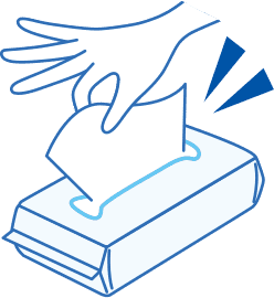 片手で最後まで取り出しやすい！