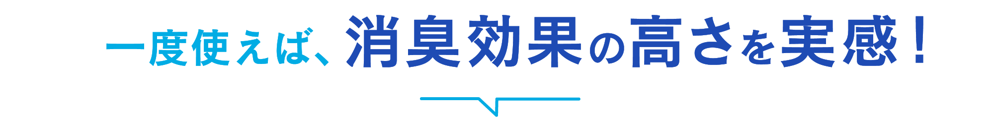 一度使えば、消臭効果の高さを実感！