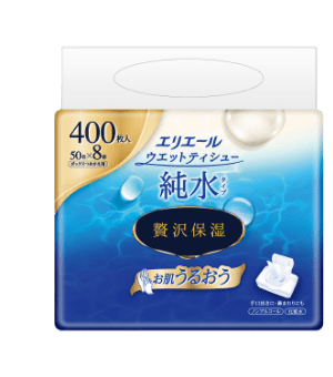 エリエールウエットティシュー 贅沢保湿 つめかえ用 50枚×8個