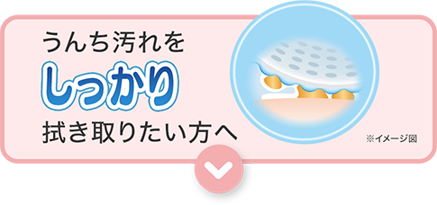 うんち汚れをしっかり拭きたい方へ