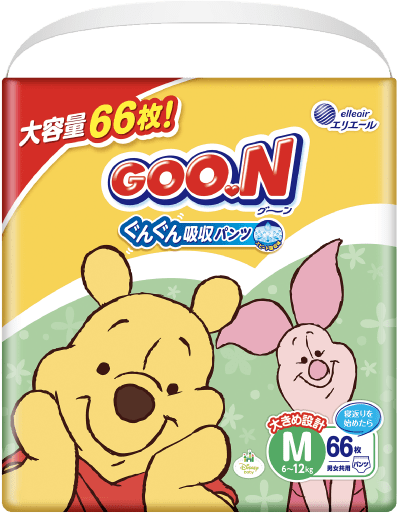 大容量66枚 グーン ぐんぐん吸収パンツMサイズ