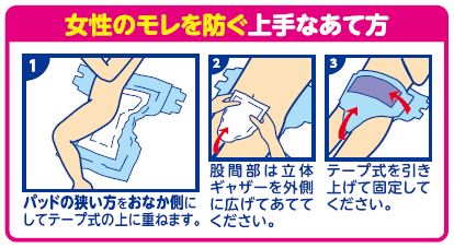 女性のモレを防ぐ上手なあて方