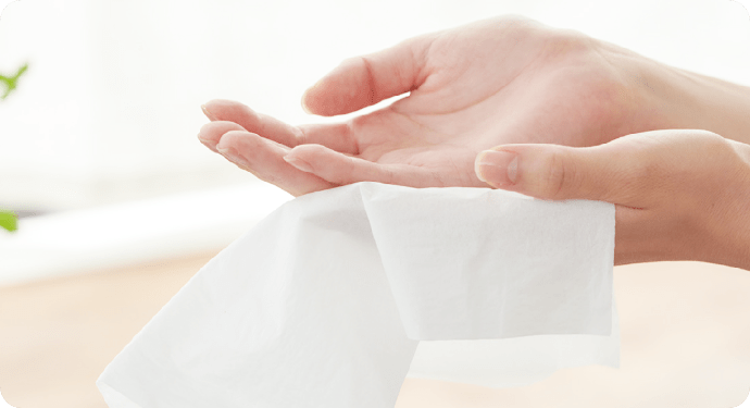 やわらかくやさしい肌ざわり