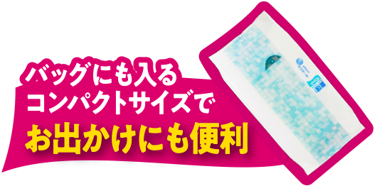 バッグに入るコンパクトサイズでお出かけにも便利