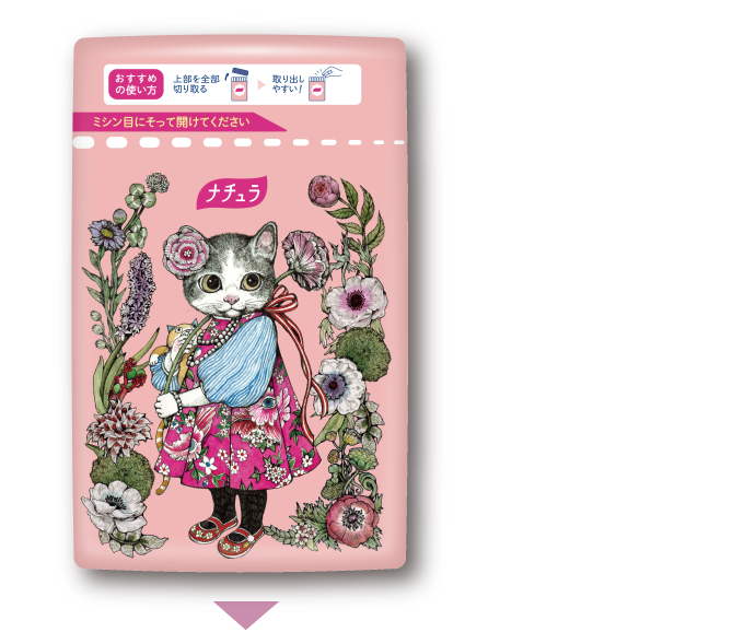 ナチュラ さら肌さらり 20.5cm 30cc 24枚入 裏面