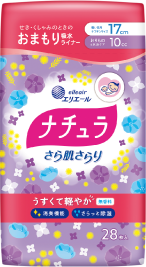 ナチュラさら肌さらり　おまもり吸水ライナー 10cc 17cm