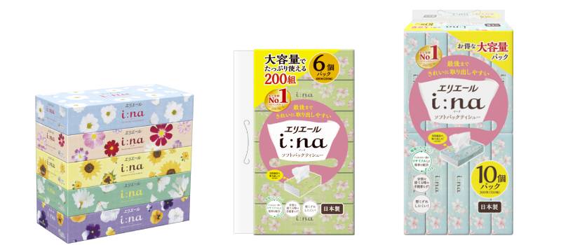 エリエール i：na（イーナ）ティシュー